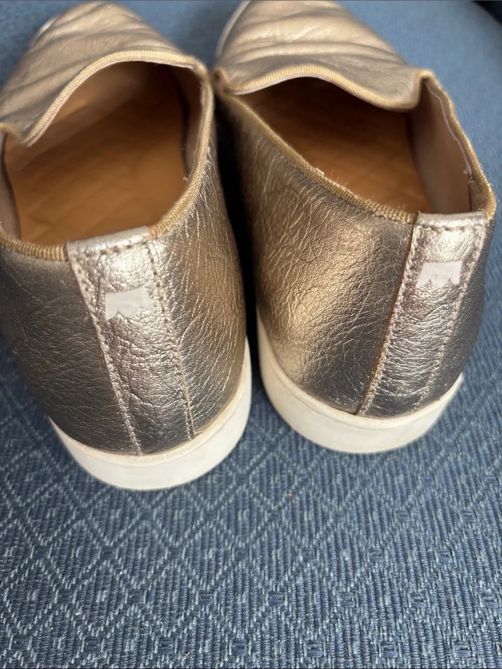 Birdies Metallic Gold Slip-On Loafers